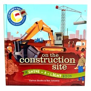 Usborne On the Construction Site Shine-A-Light Hardcover – Brand New